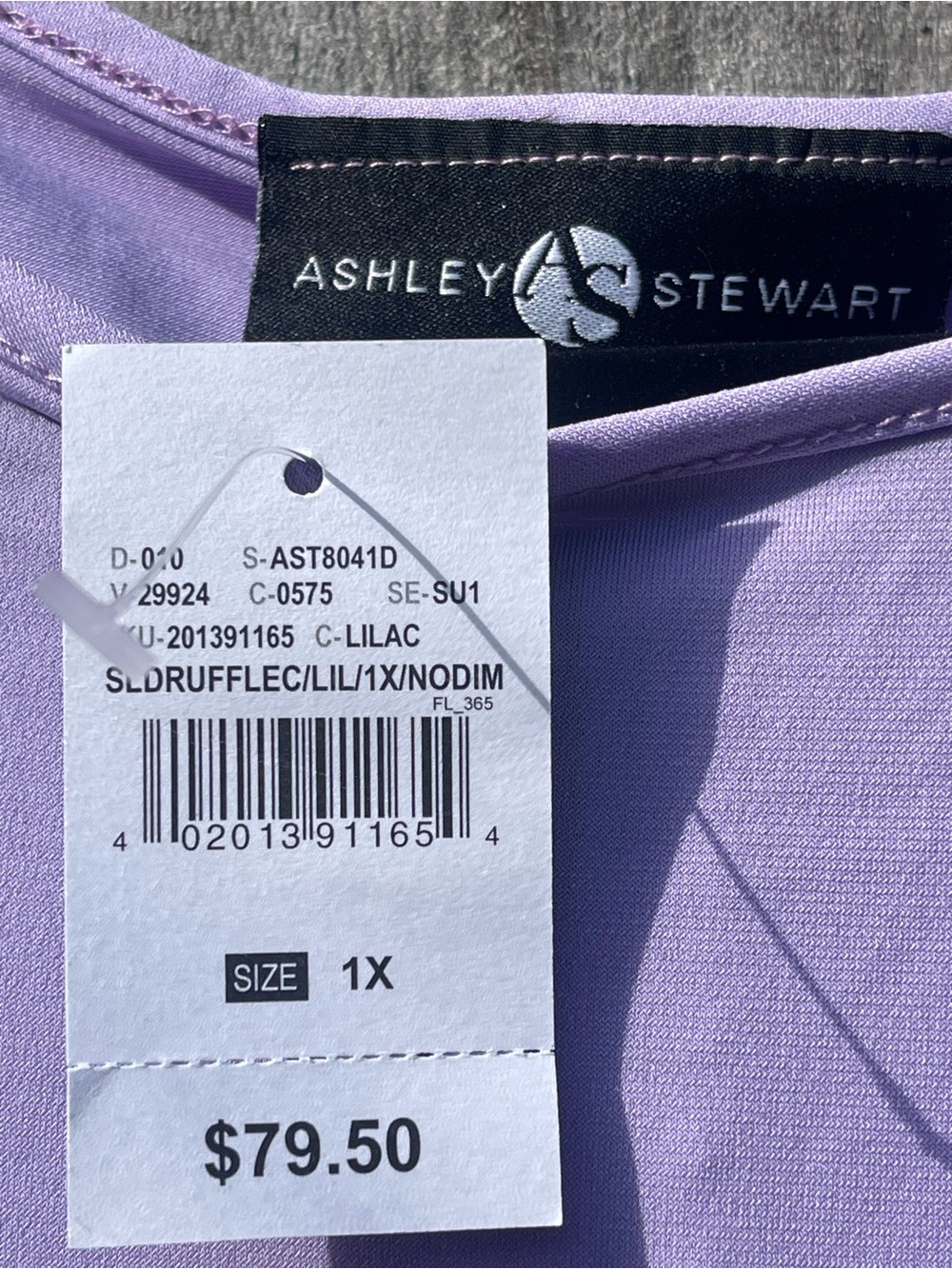 Ashley Stewart Lilac Ruffle Sleeve Dress Sz 1X - Picture 5 of 11